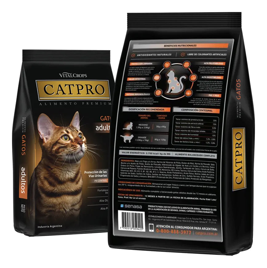 Alimento Catpro para gato adulto PH control x 15 kg