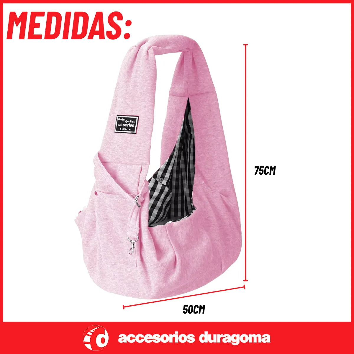 Mochila Bandolera Mascotas Gato Perro Viaje Correa Seguridad