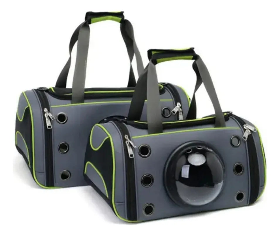 Bolso Transportador Mascota Gato/perro Visor Rigido 51x26x29