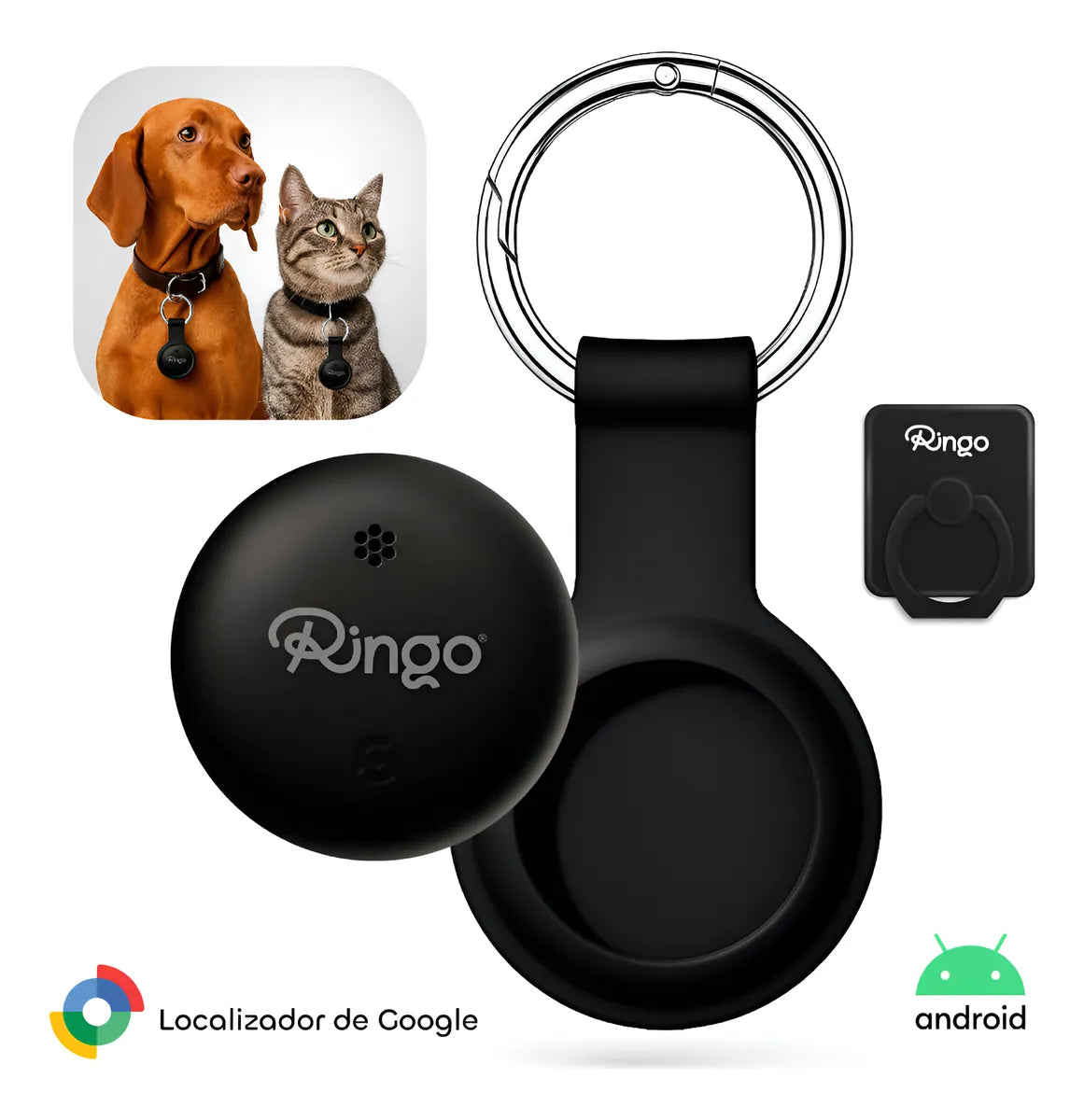 Ringo Tag Rastreador Gps Android P/ Mascotas + Funda