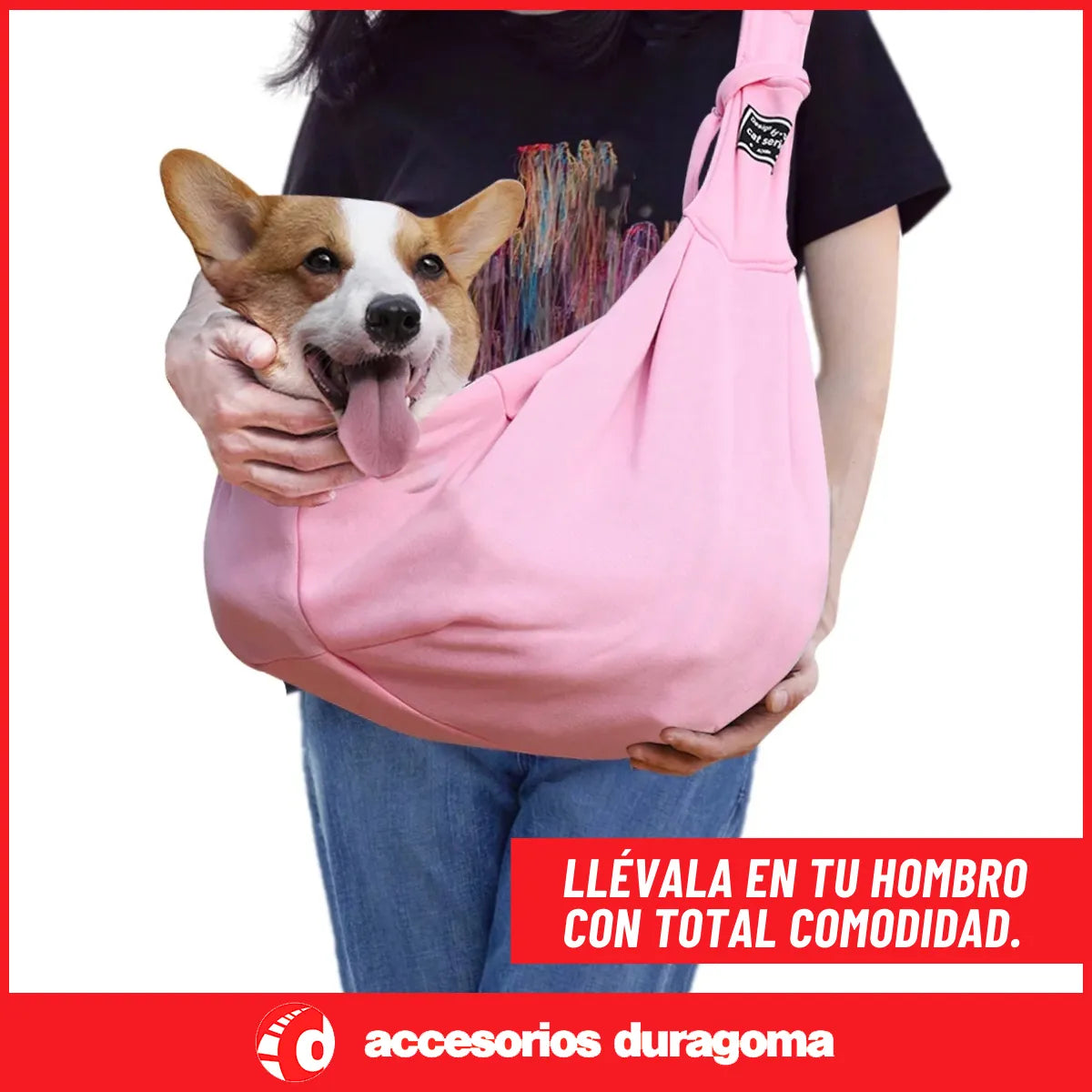 Mochila Bandolera Mascotas Gato Perro Viaje Correa Seguridad